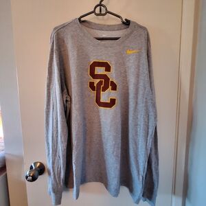 Nike Dri-Fit USC Gray Long Sleeve Men's Shirt